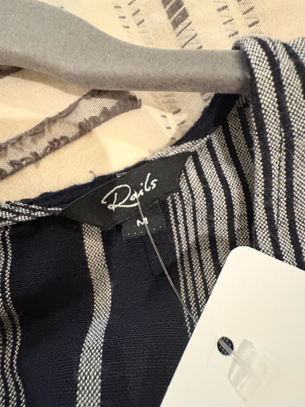 Rails Angela Mediterranean Stripe Navy Jumpsuit - Picture 7 of 11